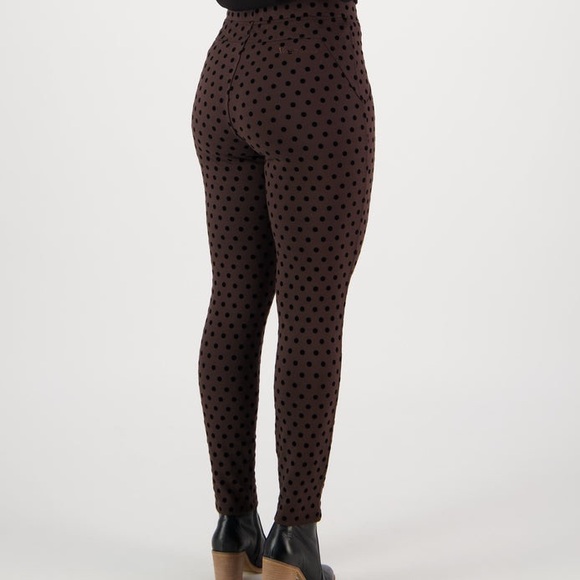 Vassalli Polka Dots Brown Pants Sz 8 - Picture 1 of 12